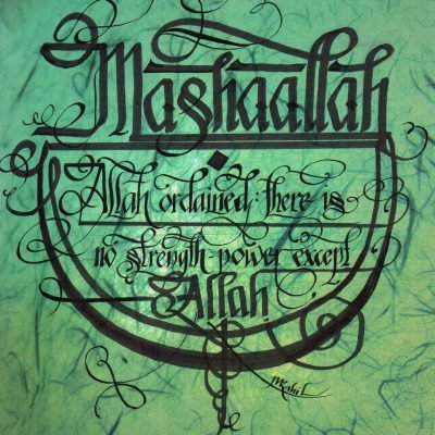 Masha allah Calligraphy